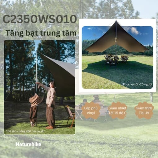 Tăng bạt trung tâm Naturehike C2350WS010