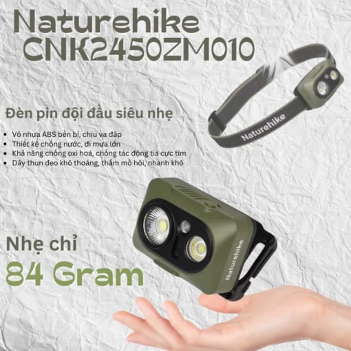 Đèn pin đội đầu siêu sáng Naturehike CNK2450ZM010